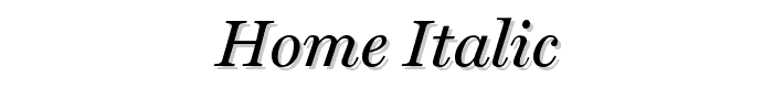 Home Italic font